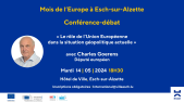 Conférence-débat sur "Le rôle de l'Union Européenne dans la situation géopolitique" avec Charles Goerens - 14/05/2024
