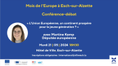 Conférence-débat « L’Union Européenne, un continent prospère pour la jeune génération ?» avec Martine KEMP - 21/05/2024